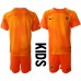 Nederland Keeper Bortedraktsett Barn VM 2022 Korte ermer (+ Korte bukser)